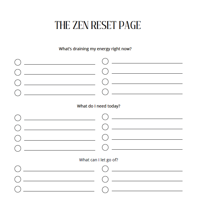 The Reset Journal